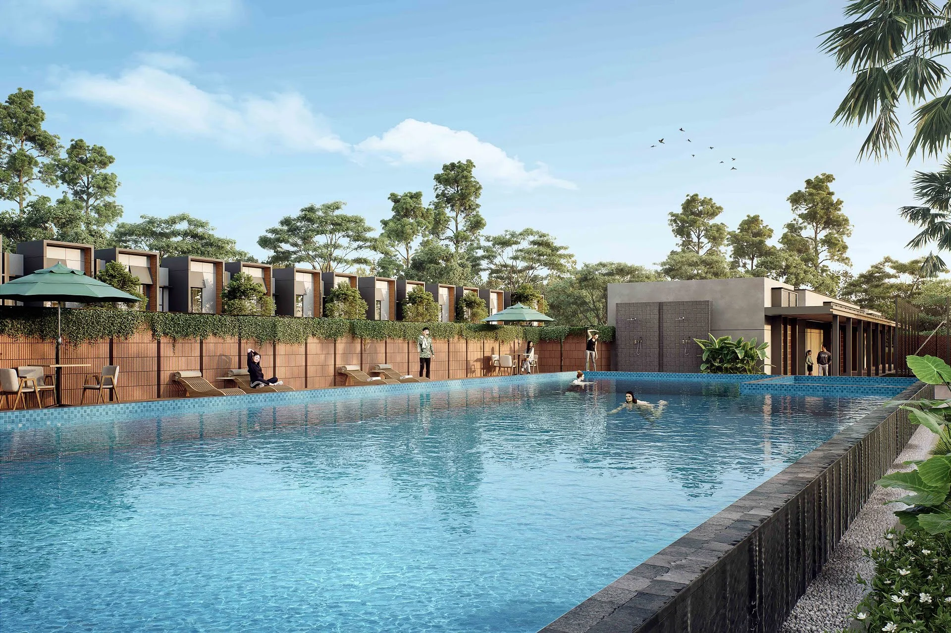 Kolam renang modern di Sutera Rasuna Alam Sutera