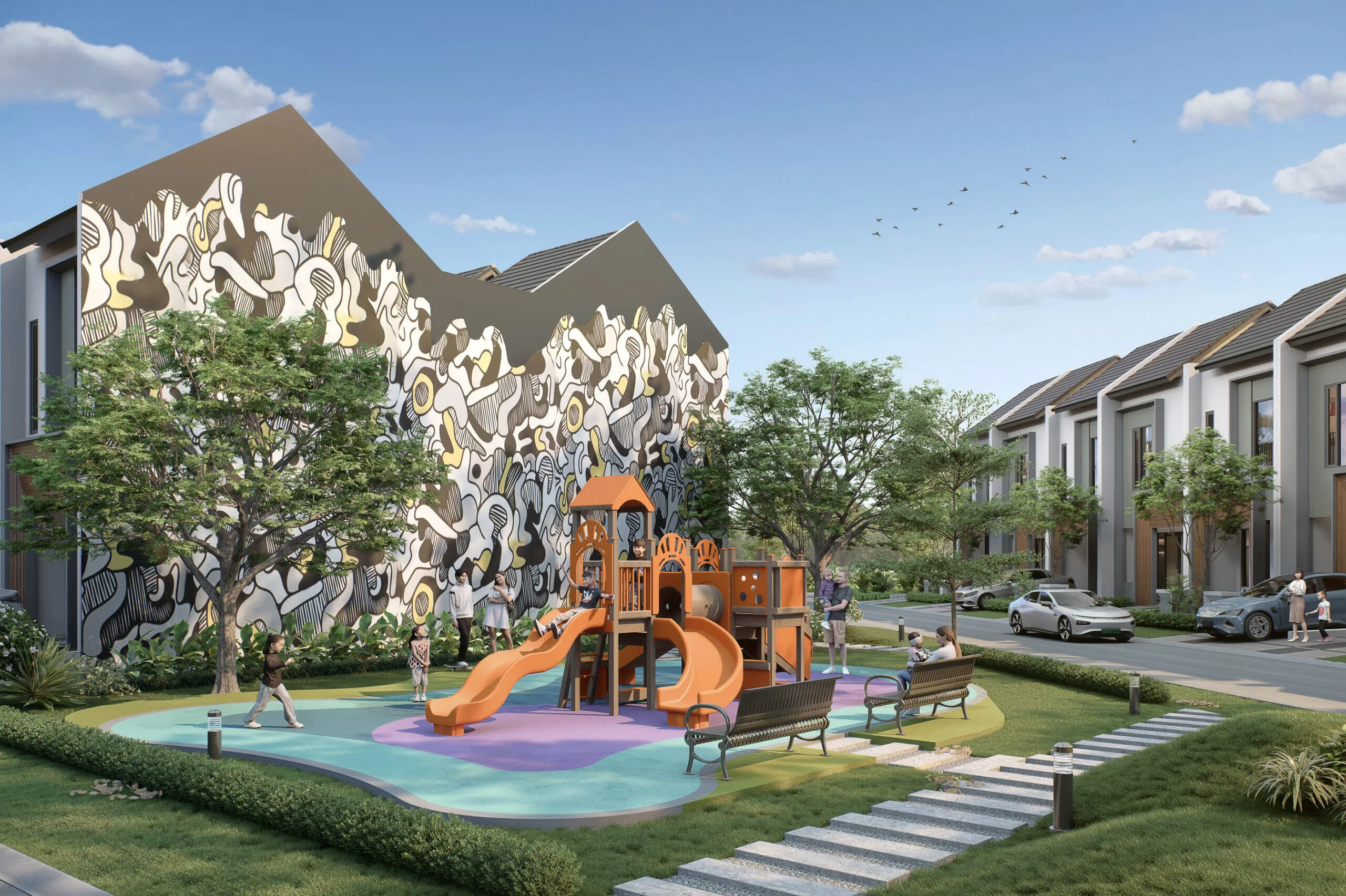 Playground anak dengan permainan edukatif di Sutera Rasuna