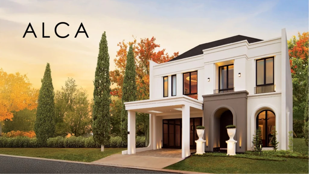 Fasad rumah mewah tipe ALCA di The Gramercy Alam Sutera