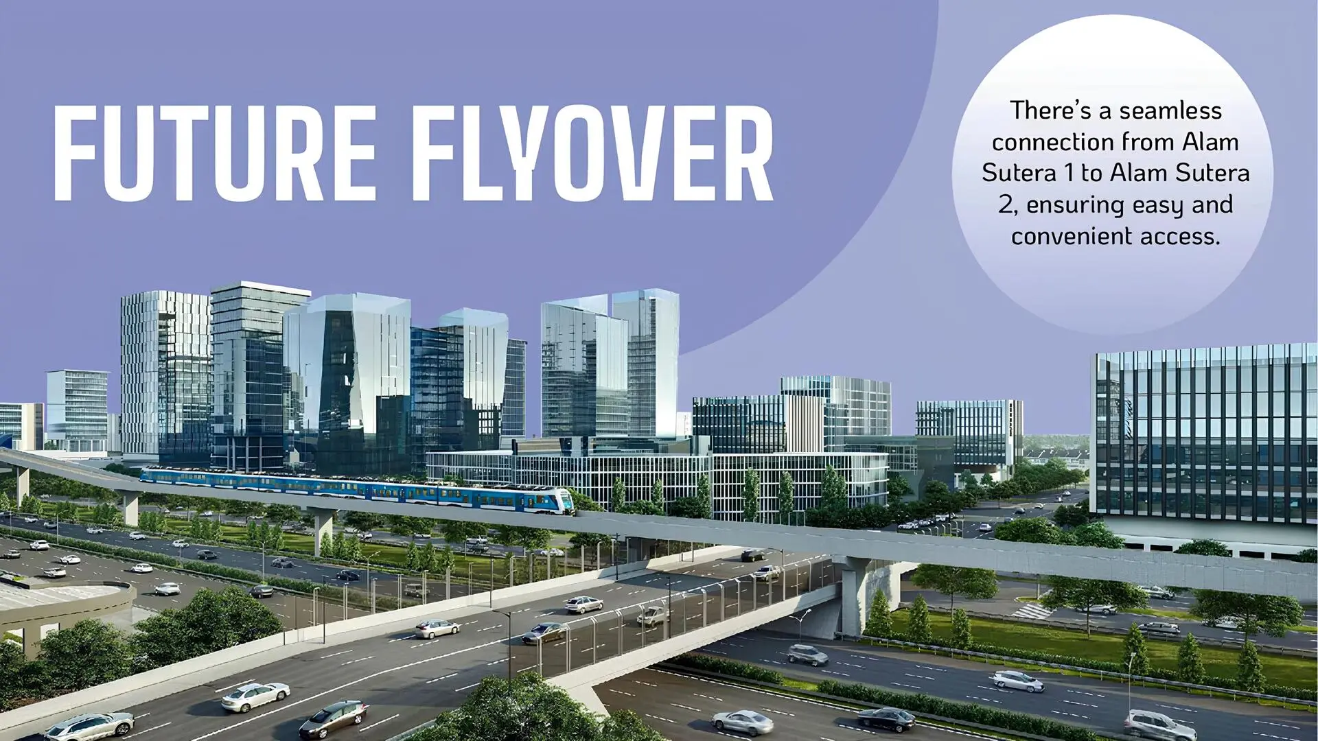 Proyeksi flyover baru di kawasan Alam Sutera